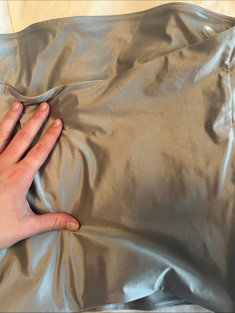Aritzia Satin Strapless Mini Skirt in Gray - Picture 4 of 4
